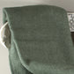 Olive Green Fishbone Pure Wool Throw