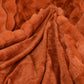 Faux Rabbit Fur Throw - Orange