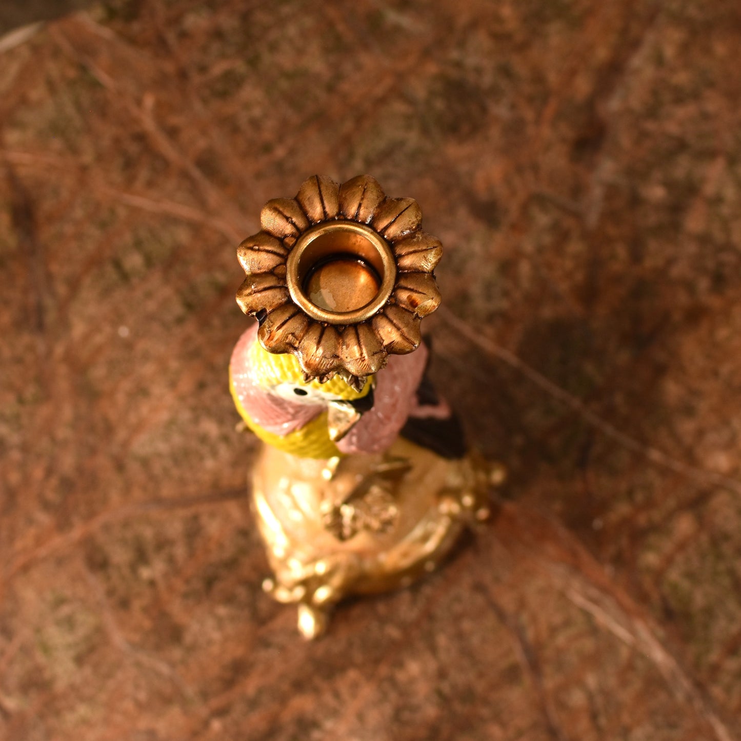 Pink Parrot Candle Stick