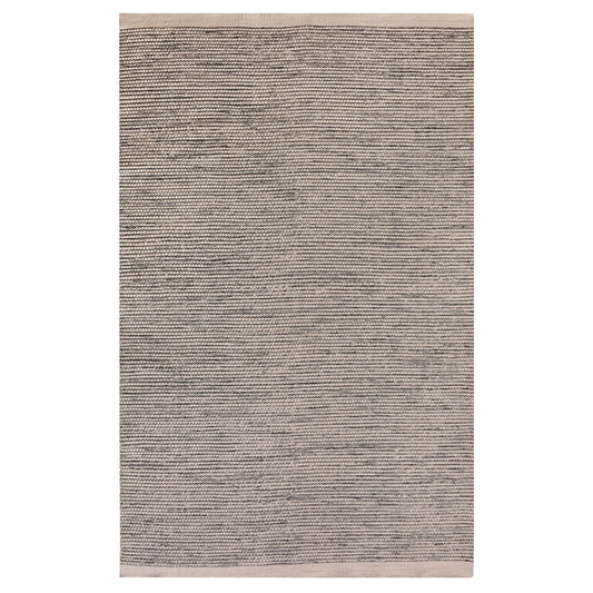 Paz - Handwoven Wool Floor Rug - Ivory and Charcoal - 170x240cm