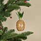 Pineapple Handblown Glass Bauble - Amber - Large