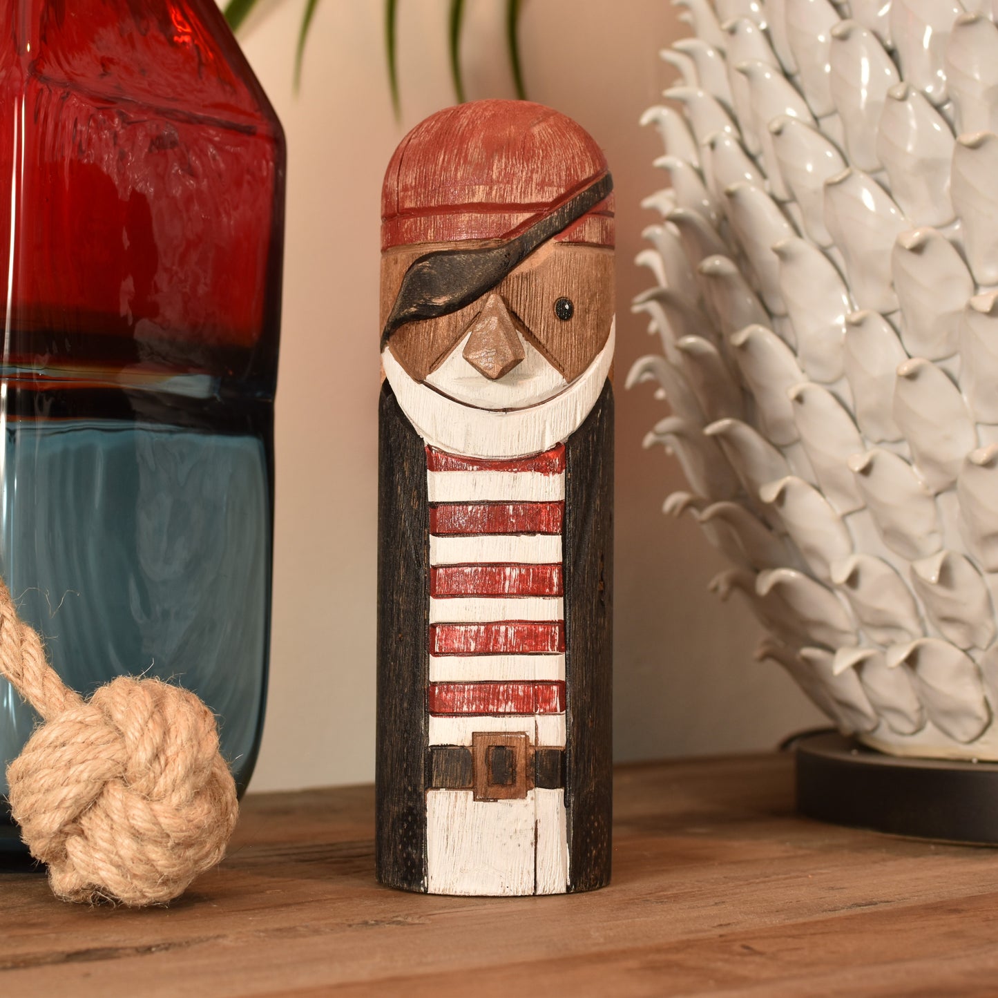 Pirate - Carved Pillar Figurine