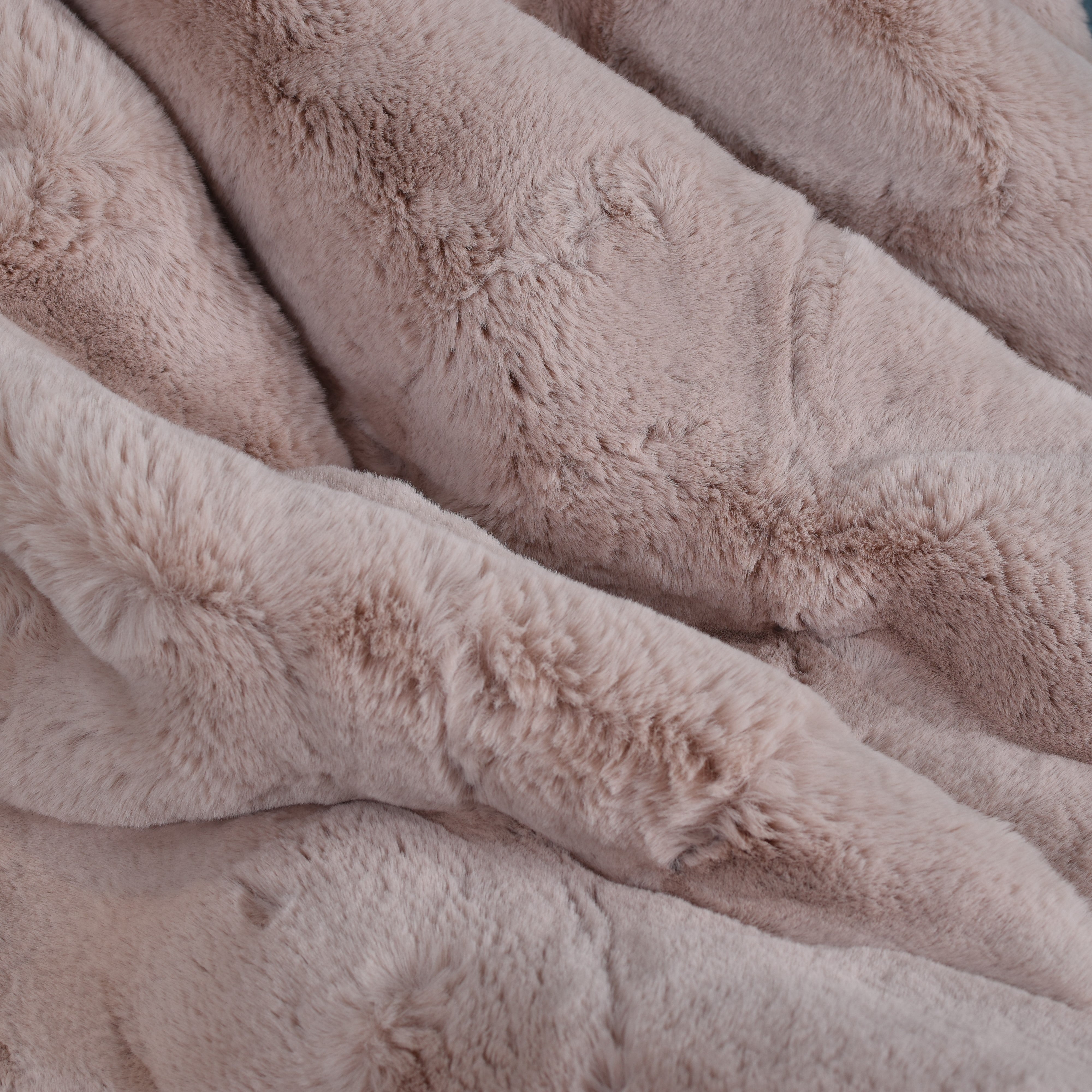 Dusky pink fur throw online