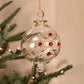 Mabel Handblown Glass Bauble - Red & Gold - Large