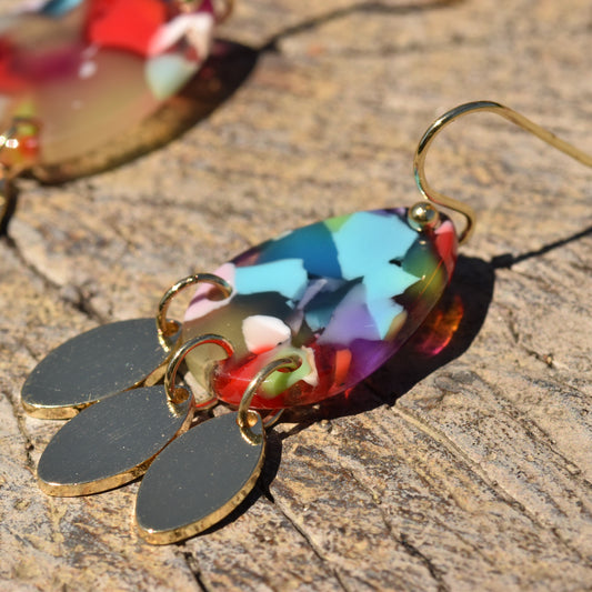 Marcela Earring - Red Blue Orange