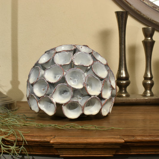 Ceramic White Coral Ornament - Large