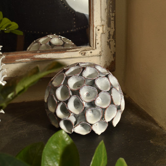 Ceramic White Coral Ornament - Large
