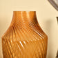 Mustard Glass Twist Vase - Large Rich Amber