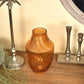 Mustard Glass Twist Vase - Large Rich Amber