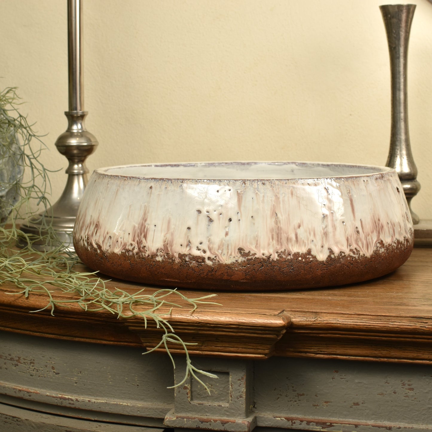 Shallow Rustic Glaze Bowl - Large