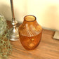 Mustard Glass Twist Vase - Small Rich Amber