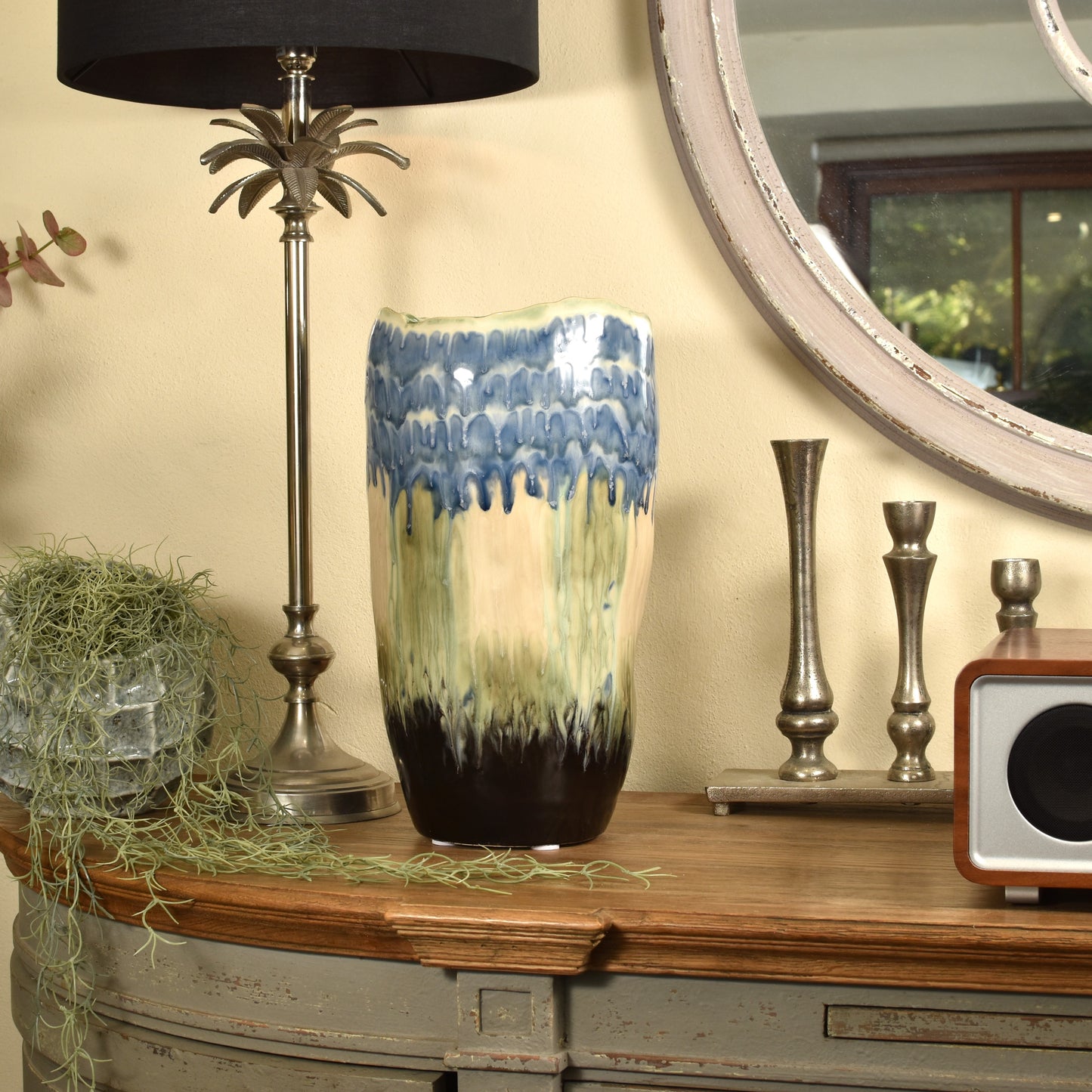 Green & Blue Organic Shape Vase - Large