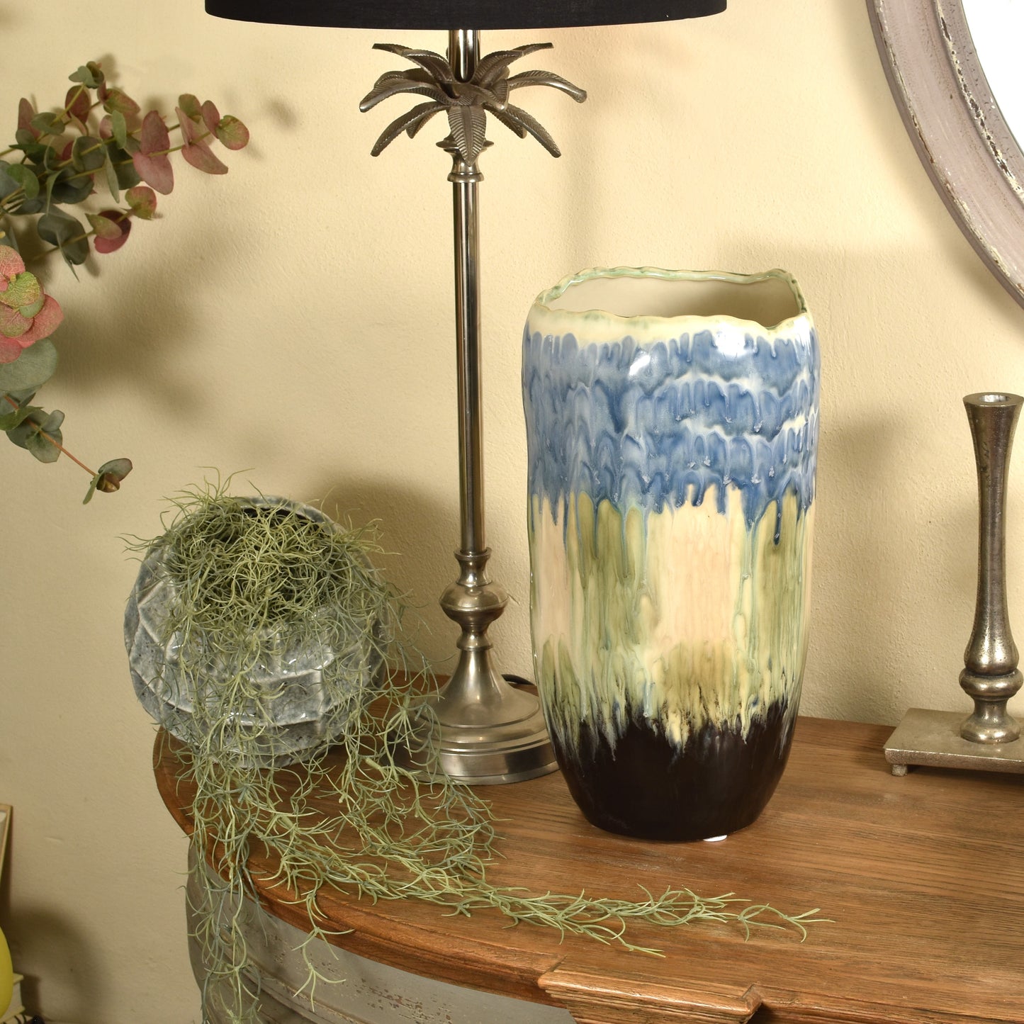 Green & Blue Organic Shape Vase - Large