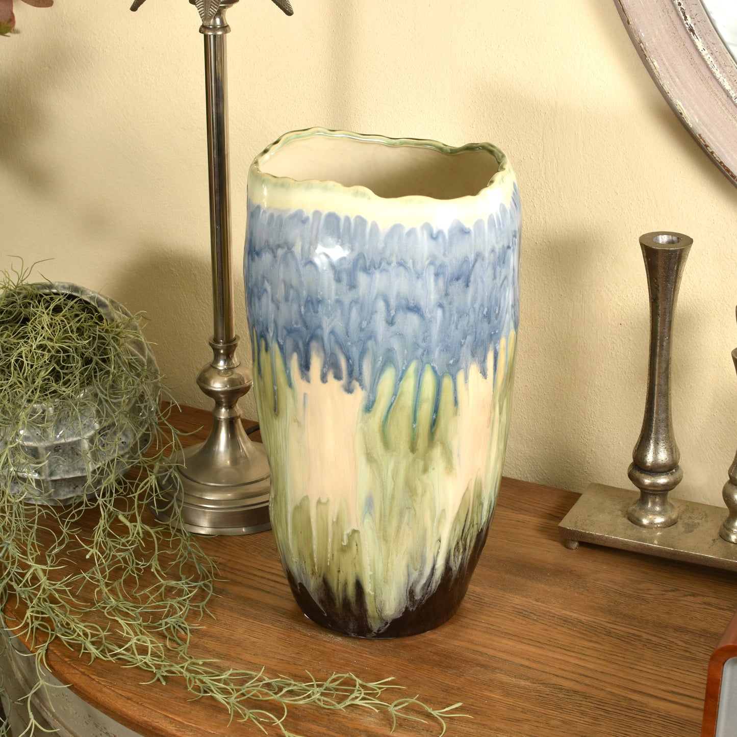 Green & Blue Organic Shape Vase - Large
