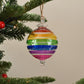 Rainbow Handblown Glass Bauble - Multi Colour - Large