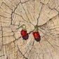 Raspberry Resin Earrings