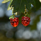 Raspberry Resin Earrings