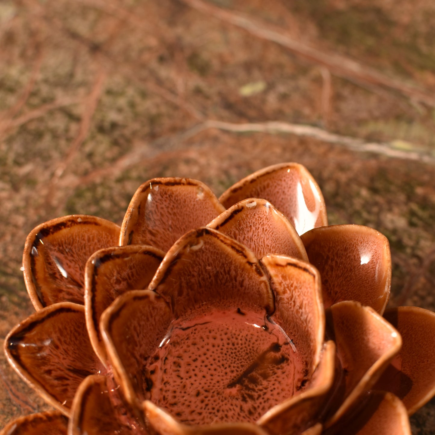 Pink & Red Flower T Light Holders - Pair