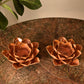 Pink & Red Flower T Light Holders - Pair