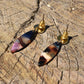 Carla Droplet Earring - Grey & Purples