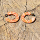 Eva Deep Hoop Earring - Orange & Khaki