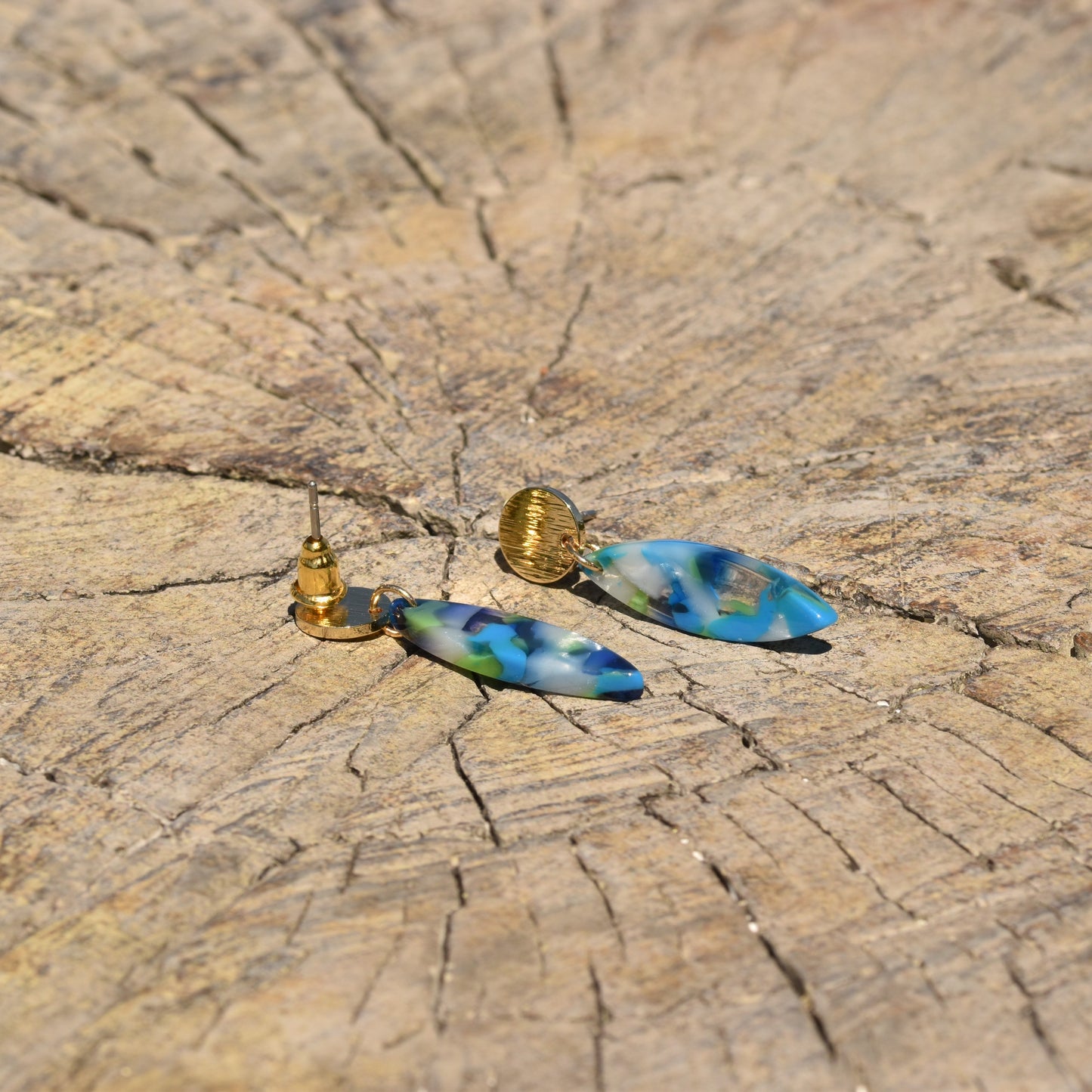 Carla Droplet Earring - Greens & Blues