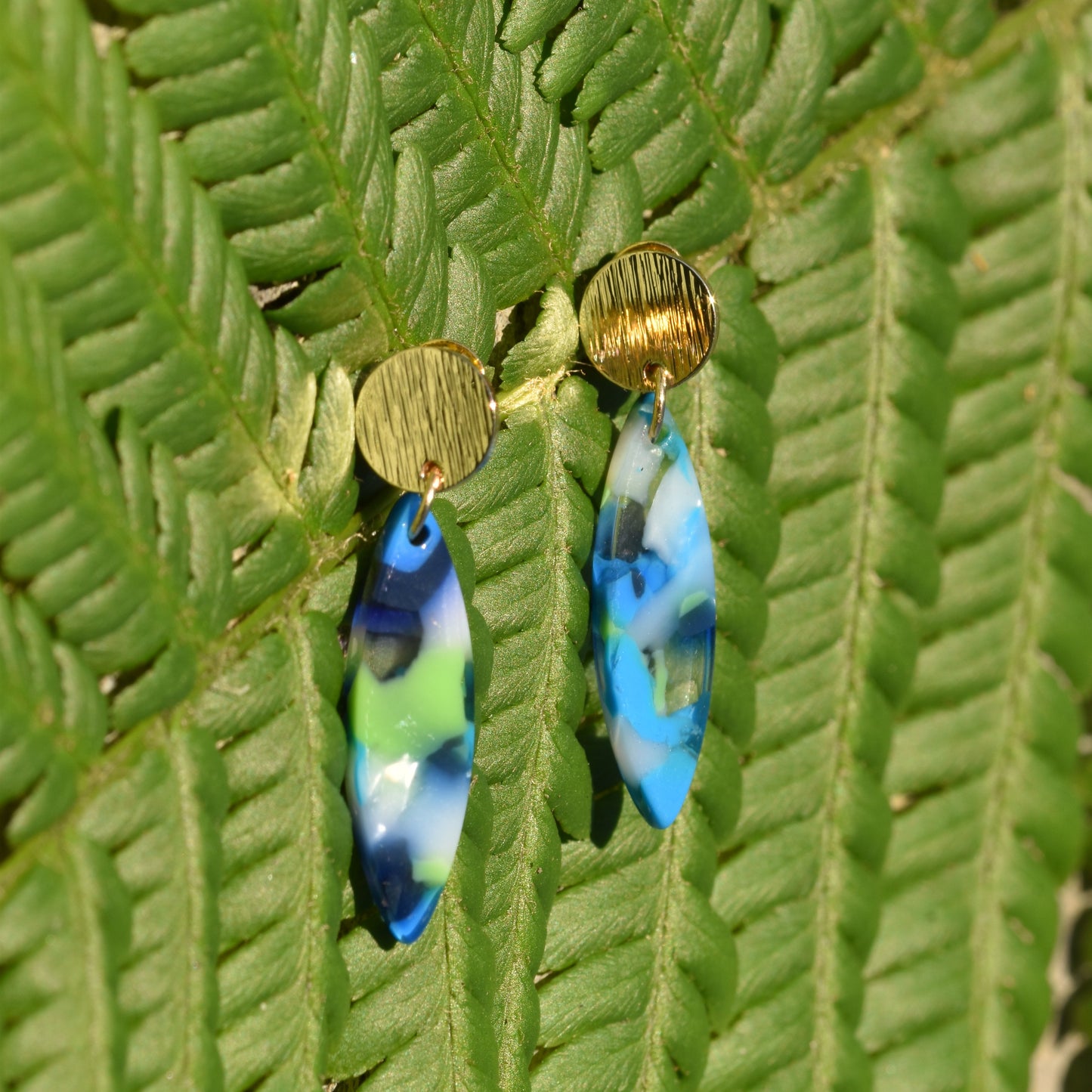 Carla Droplet Earring - Greens & Blues