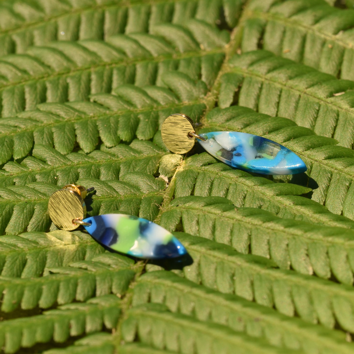 Carla Droplet Earring - Greens & Blues