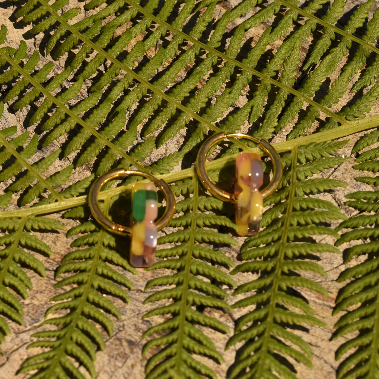 Lottie Resin Flower Hoop Earring - Pastels