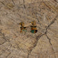 Clara Multi Tier Resin Earring - Blue & Brown