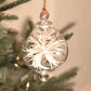 Retro Trumpets Handblown Glass Bauble - White - Large