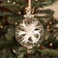Retro Trumpets Handblown Glass Bauble - White - Large