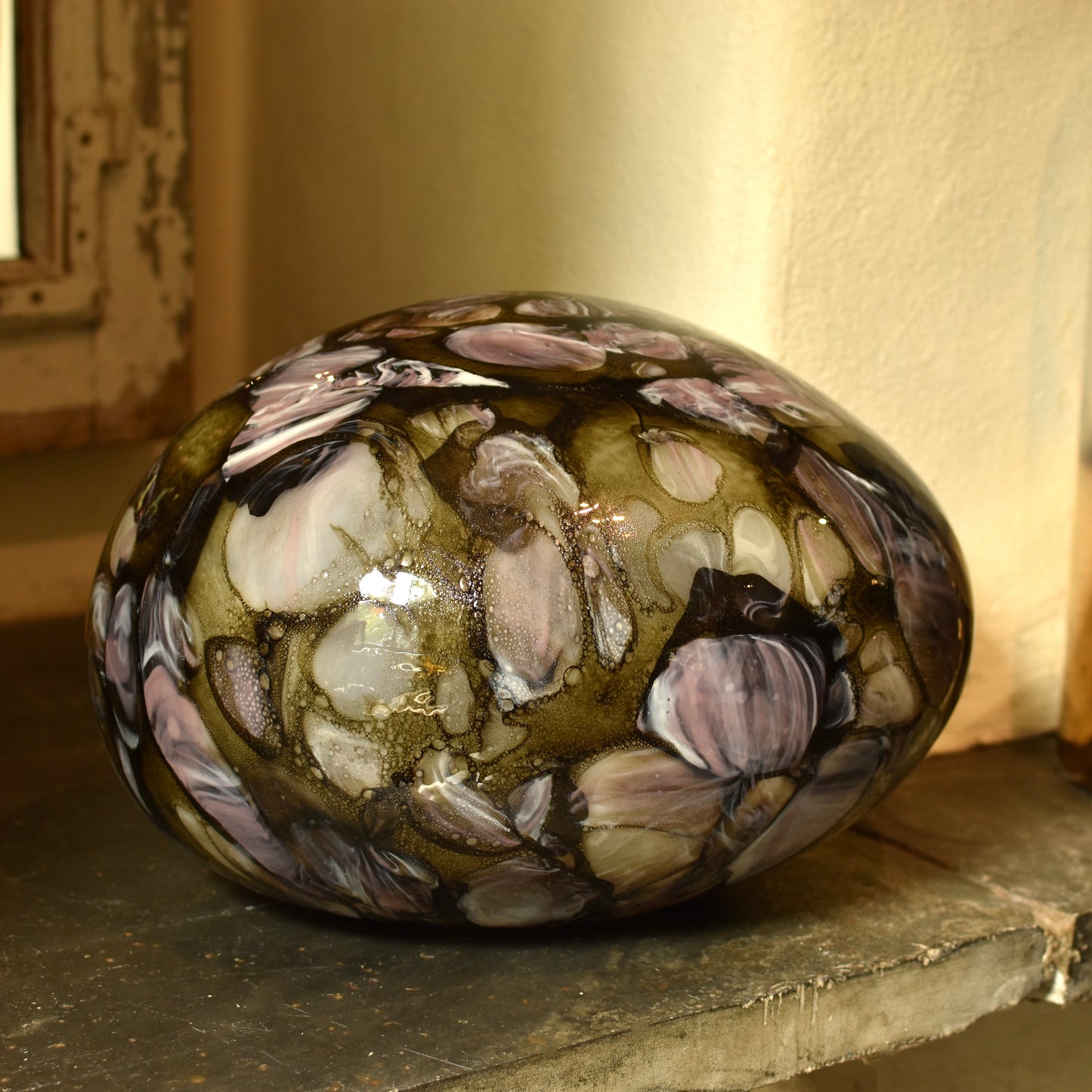 Mountain Springs Quartz Handblown Glass Lamp - Rock