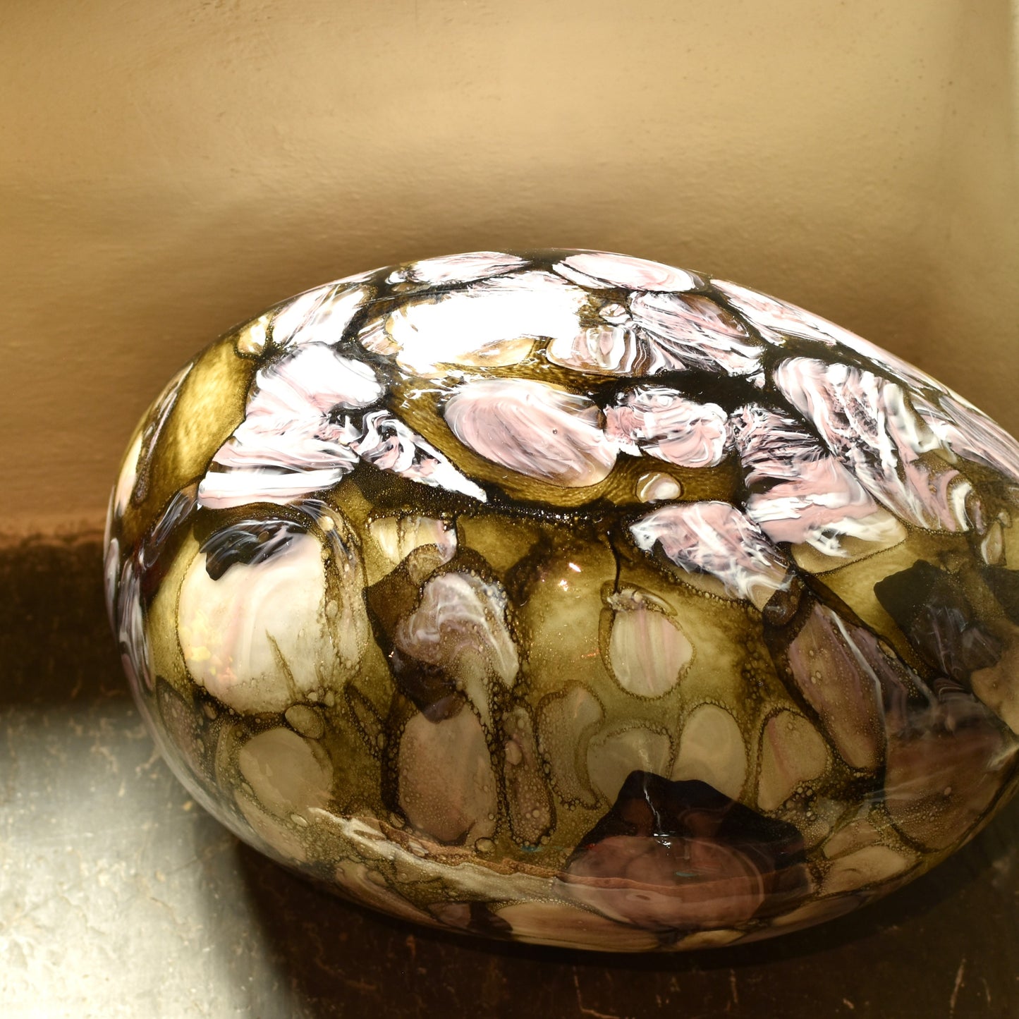 Mountain Springs Quartz Handblown Glass Lamp - Rock