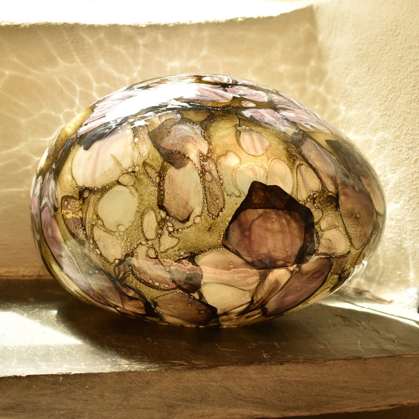 Mountain Springs Quartz Handblown Glass Lamp - Rock