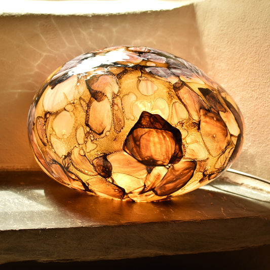 Mountain Springs Quartz Handblown Glass Lamp - Rock