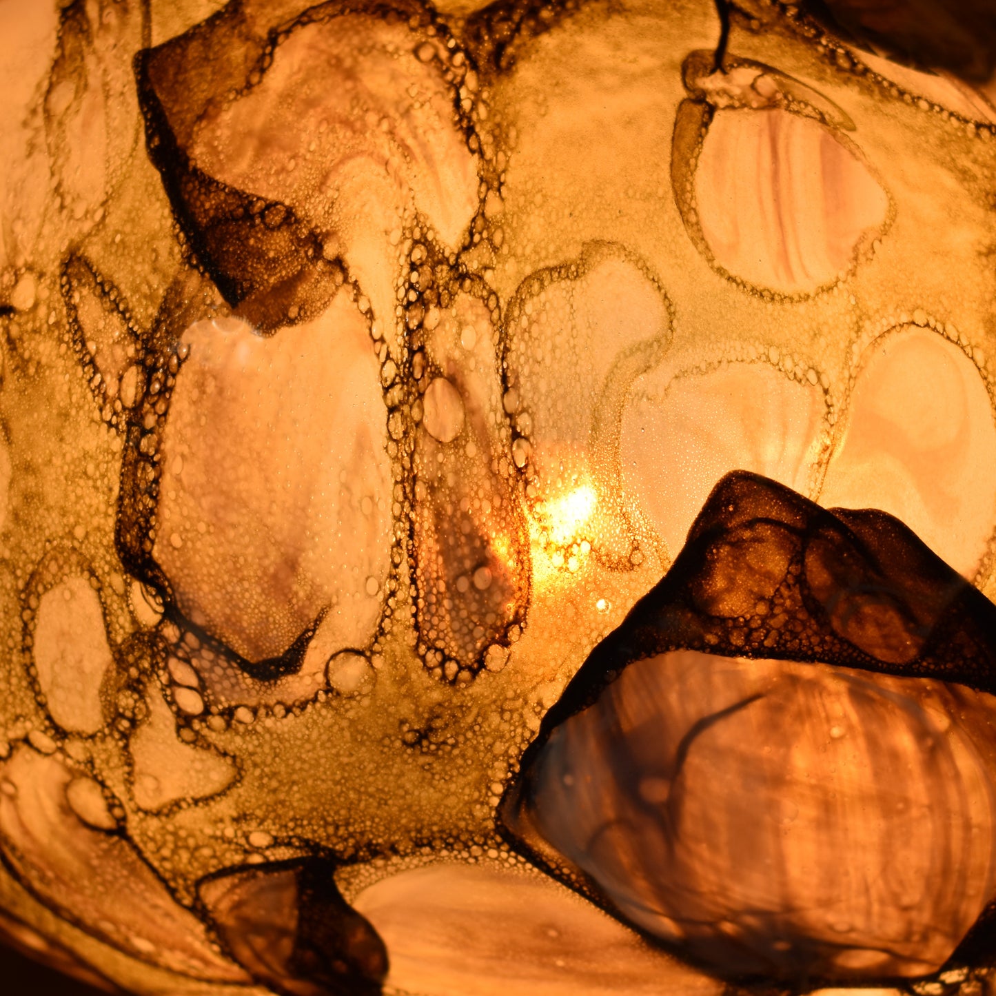 Mountain Springs Quartz Handblown Glass Lamp - Rock