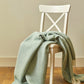 Sea Green Fishbone Pure Wool Throw