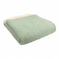 Sea Green Fishbone Pure Wool Throw