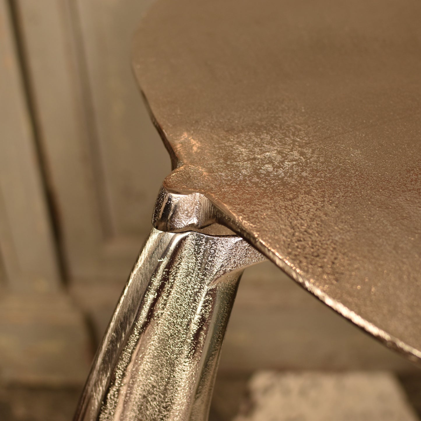 Whale Tail Side Table - Silver