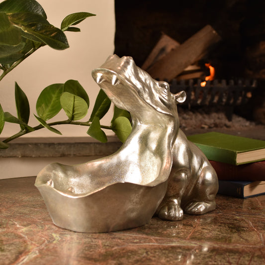Big Mouth Hippo Bowl - Silver