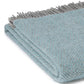 Spearmint & Grey Beehive Wool Throw / Blanket 240cm