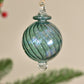 Spiral Handblown Glass Bauble - Jade Green - Small