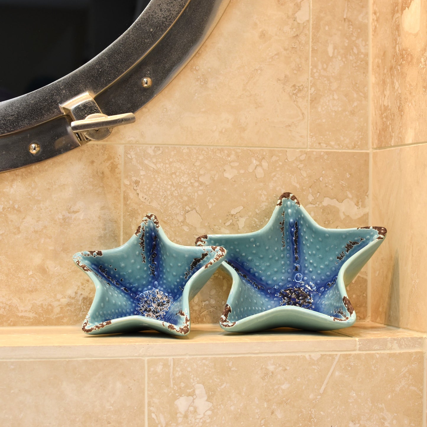 Decorative Starfish Bowls - Set of Two