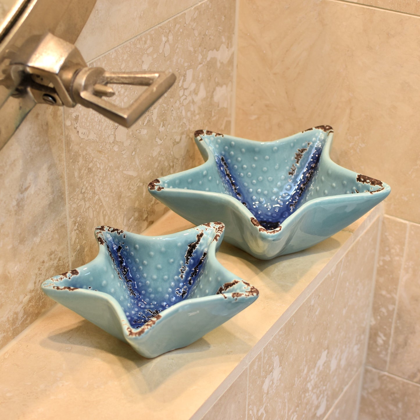 Decorative Starfish Bowls - Set of Two