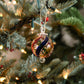 Ribbons Handblown Glass Bauble - Gold & Multi - Small