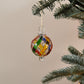 Ribbons Handblown Glass Bauble - Gold & Multi - Small