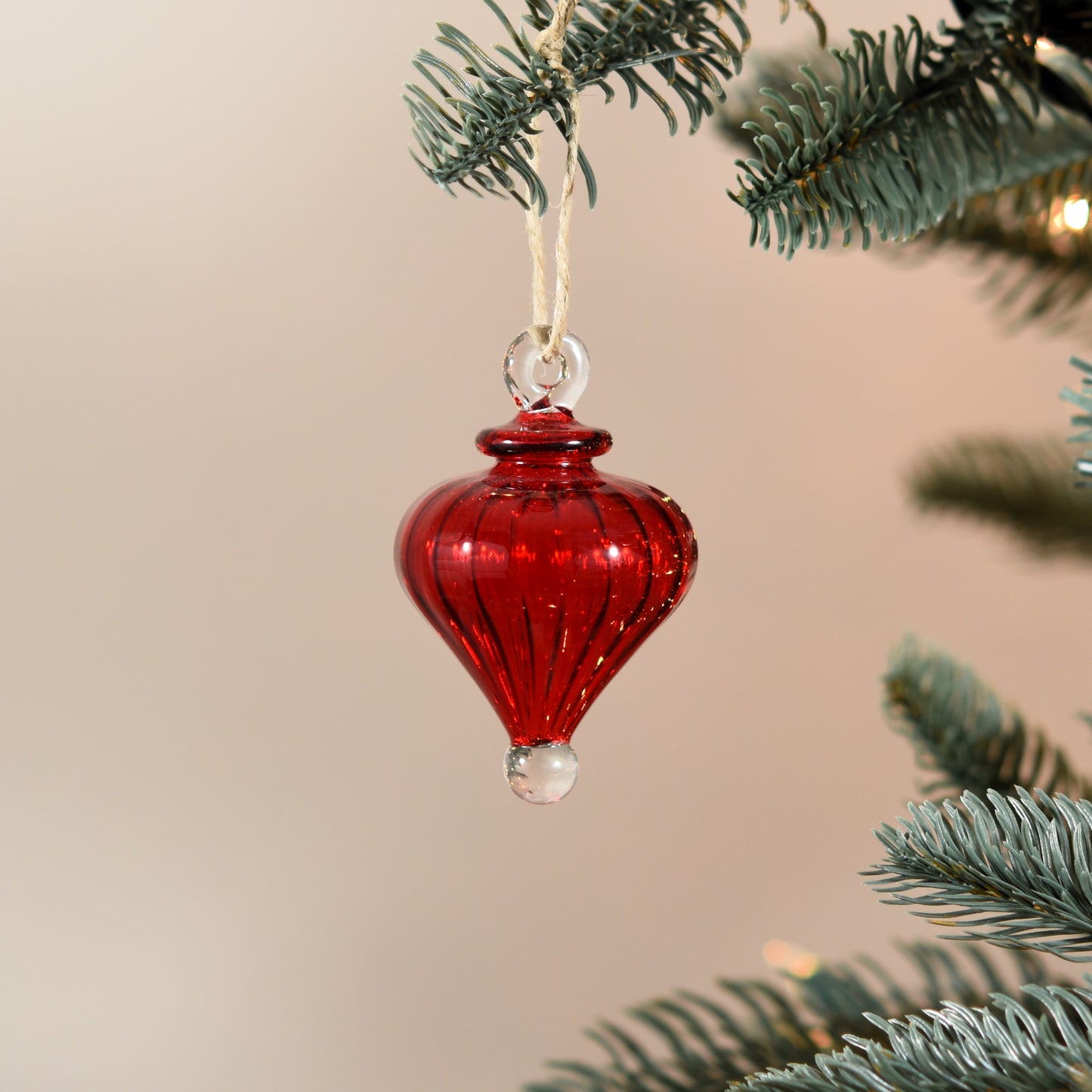 Victorian Lantern - Egyptian Glass Bauble - Red - Small