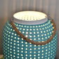 Ceramic Lantern Lamp - Turquoise