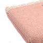 Dusky Pink & Pearl Herringbone Wool Throw / Blanket